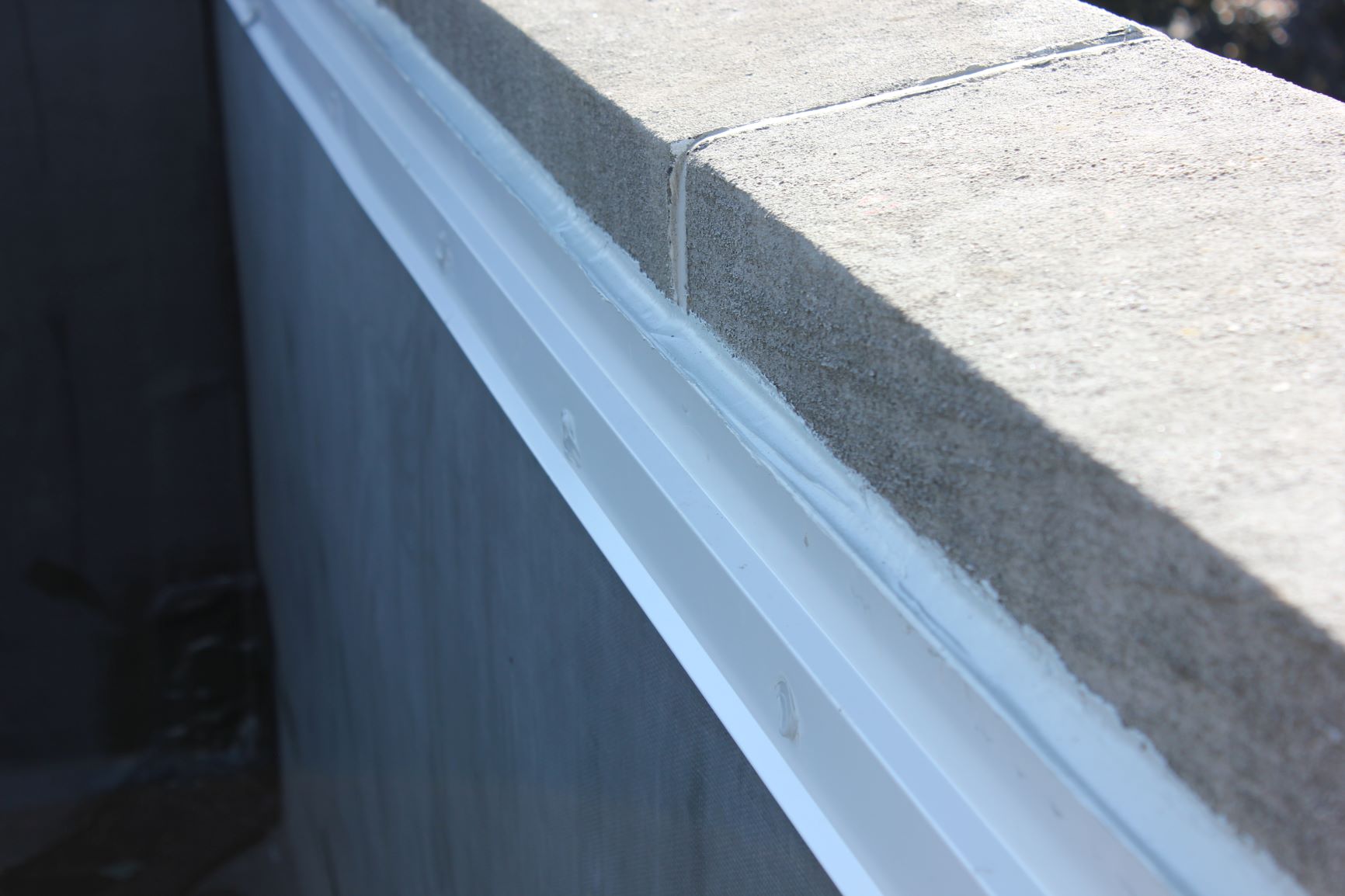 Closeup of Repair Work on Tower Stonework