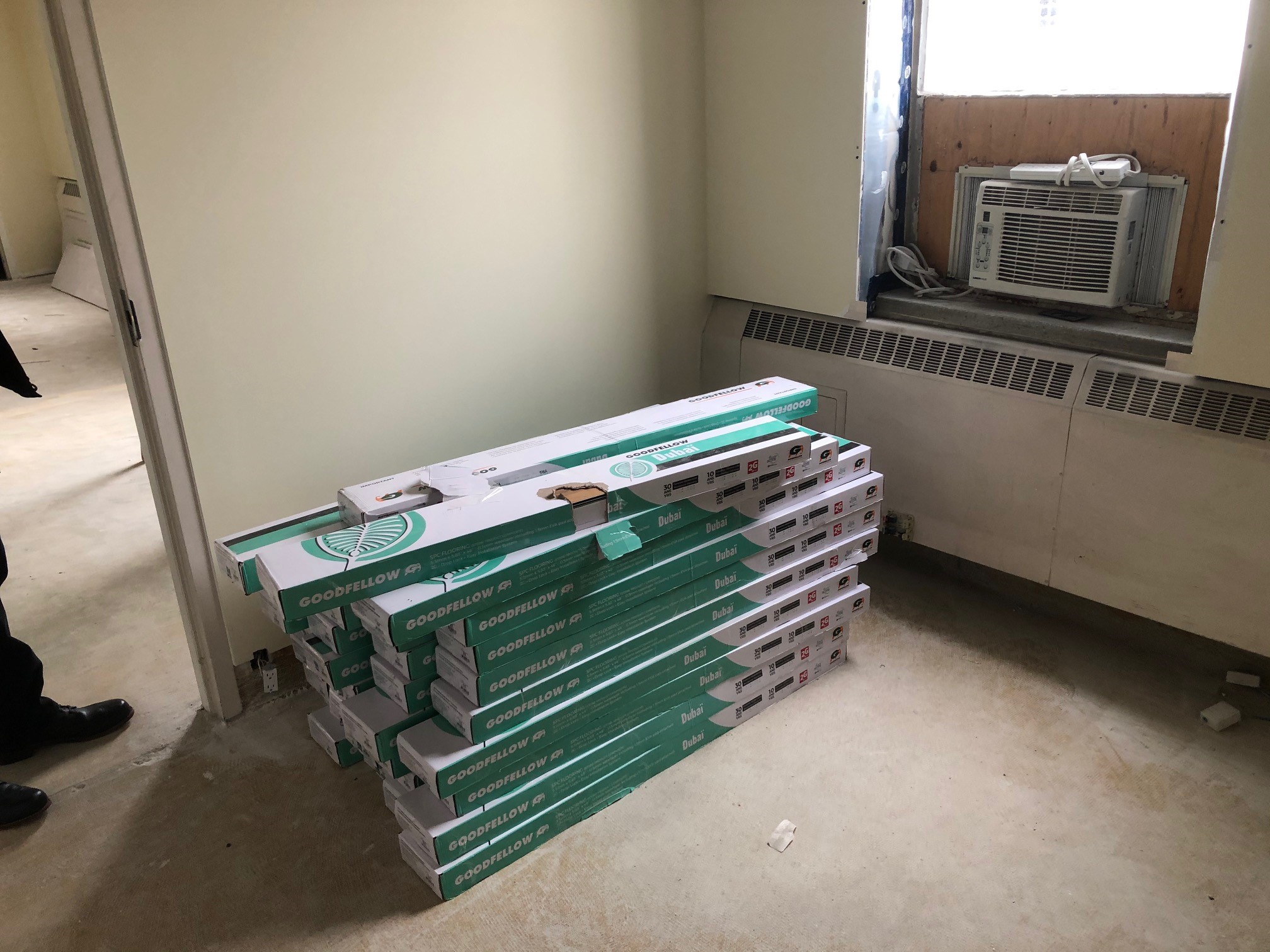 New Flooring in Boxes for Offices